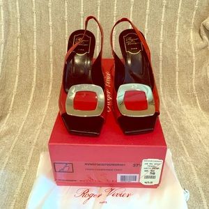 Roge Vivier 4” wedge heels